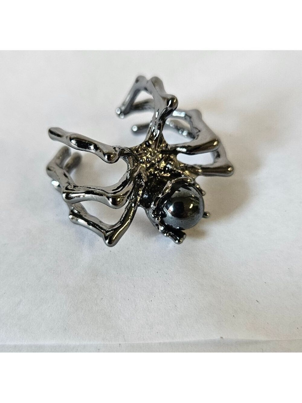Gothic Silver Spider Ring Halloween